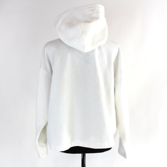 Maje Embroidered Play Funky Baby Cropped French Cotton Hoodie Sweatshirt 1 US S - Picture 6 of 8